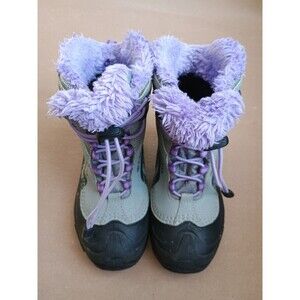 Columbia Snow Winter Girls Boots Sz 1 Bugaboot Purple Gray Waterproof Youth